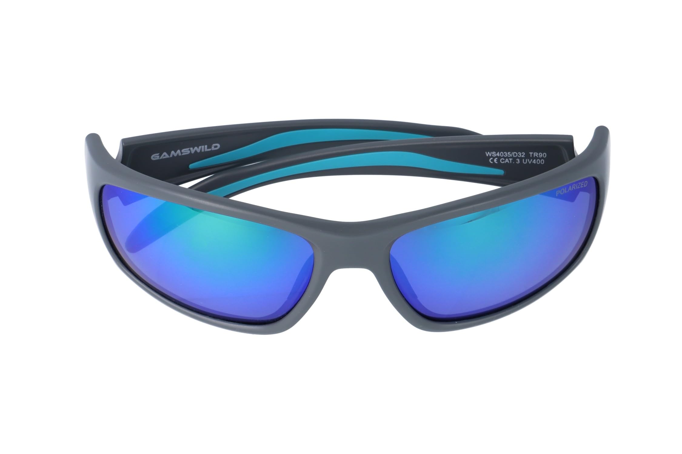 Gamswild WS4035 okulary przeciwsłoneczne z polaryzacją GAMSSTYLE okulary rowerowe okulary narciarskie okulary sportowe dla kobiet i mężczyzn unisex | szare | czarne | niebieskie |