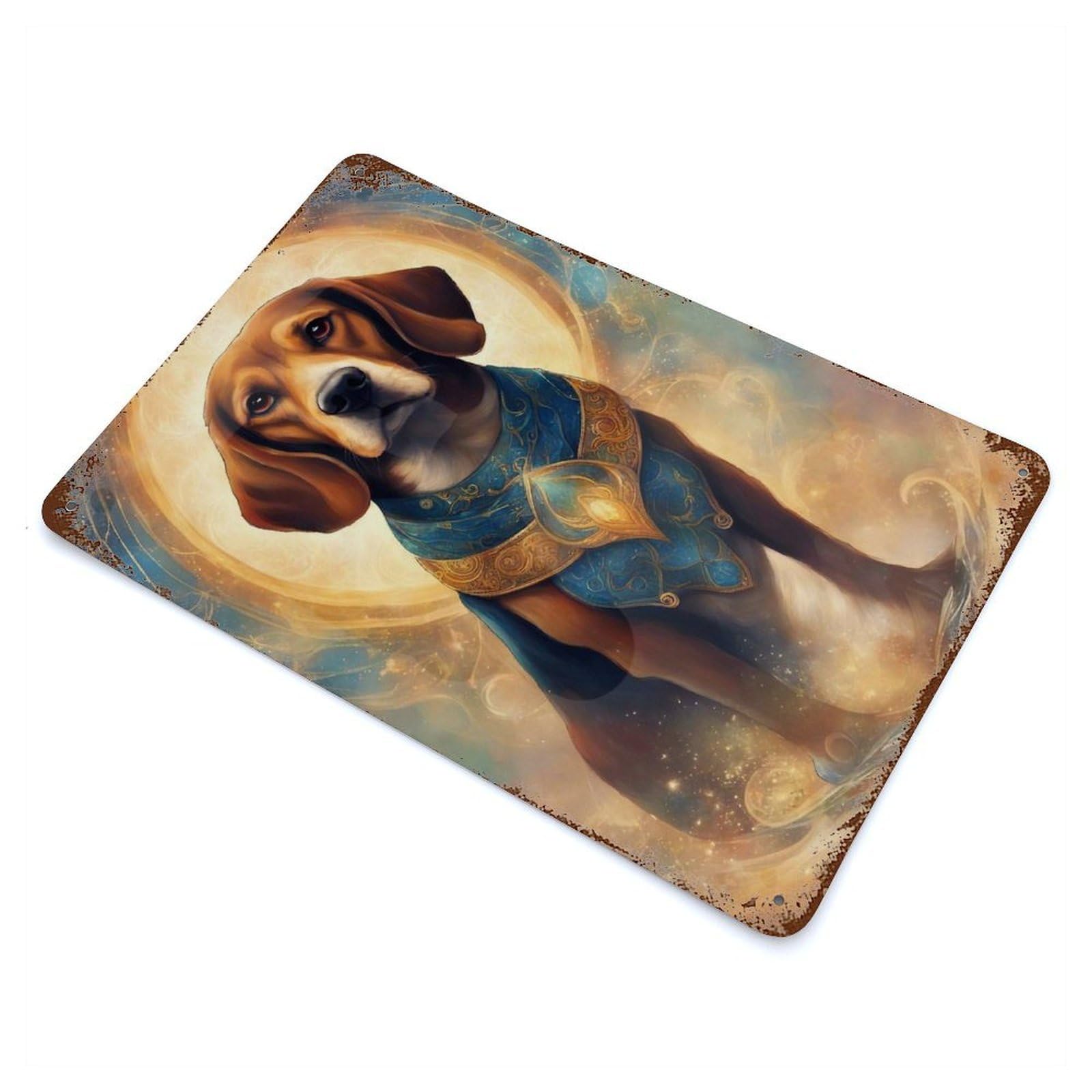 Decorative Tin Sign Dog000112 11.8"x7.9", Vintage Wall Decor for Pub, Kitchen And Man Cave Decor