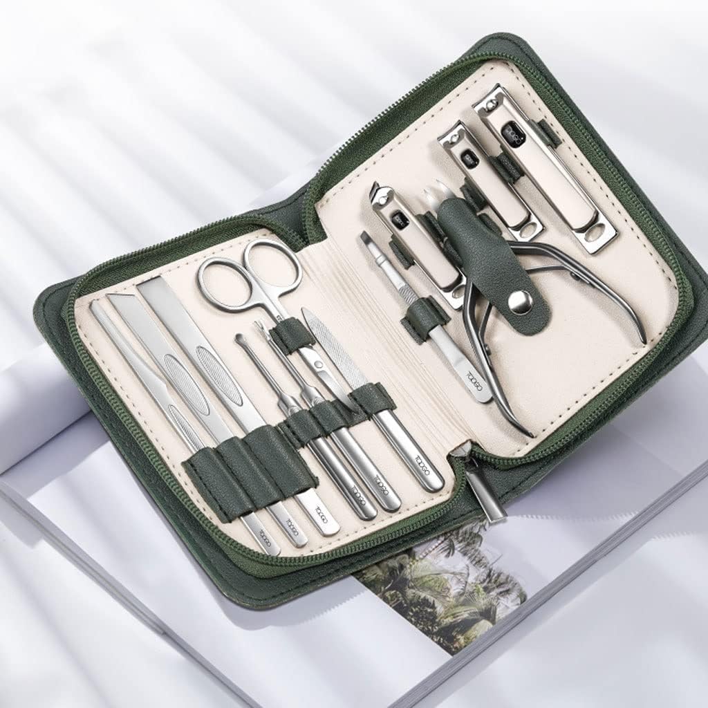Set di 12 tagliaunghie, Set per Pedicure e Cura Personale, Set di Bellezza, Kit per Manicure e Pedicure Leggero e Adatto ai Viaggi