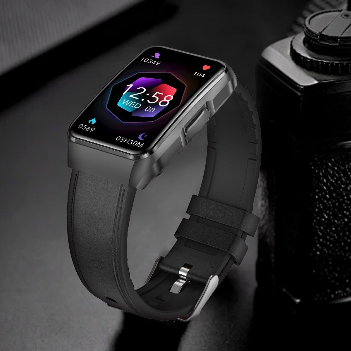 2025 新人気 スマートウォッチ通話機能付き 1.57インチ大画面腕時計,32種類状況,超総合24時間センサ,IP68防水，sma