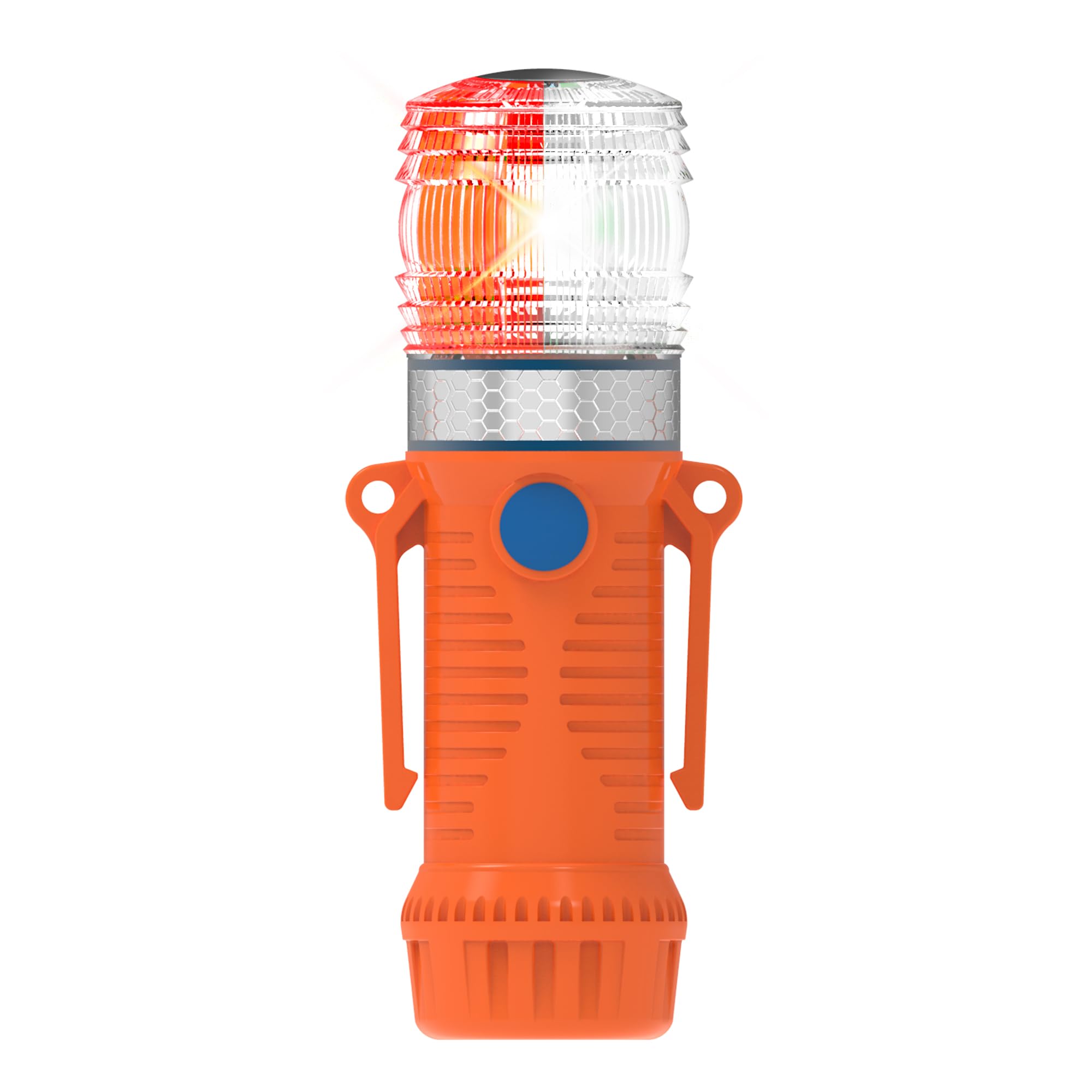 7.83inch Warning Strobe Lights for Trucks with Magnetic Cap, IP68 Waterproofed Emergency Lights for Vehicles, Flashing Lights, Red Light Flashing + White Light Staying on