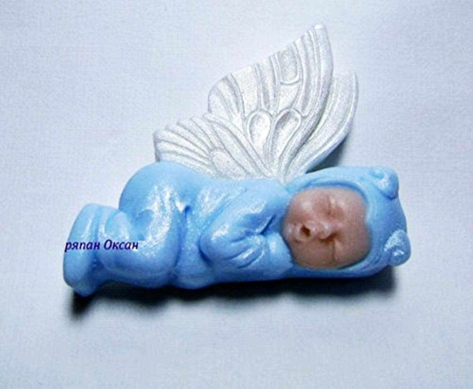 Stampo In Silicone Bimbo Angelo Con Ali Di Farfalla 9x7 Cm – Per Sapone, Resina E Gesso, Resistente Al Calore