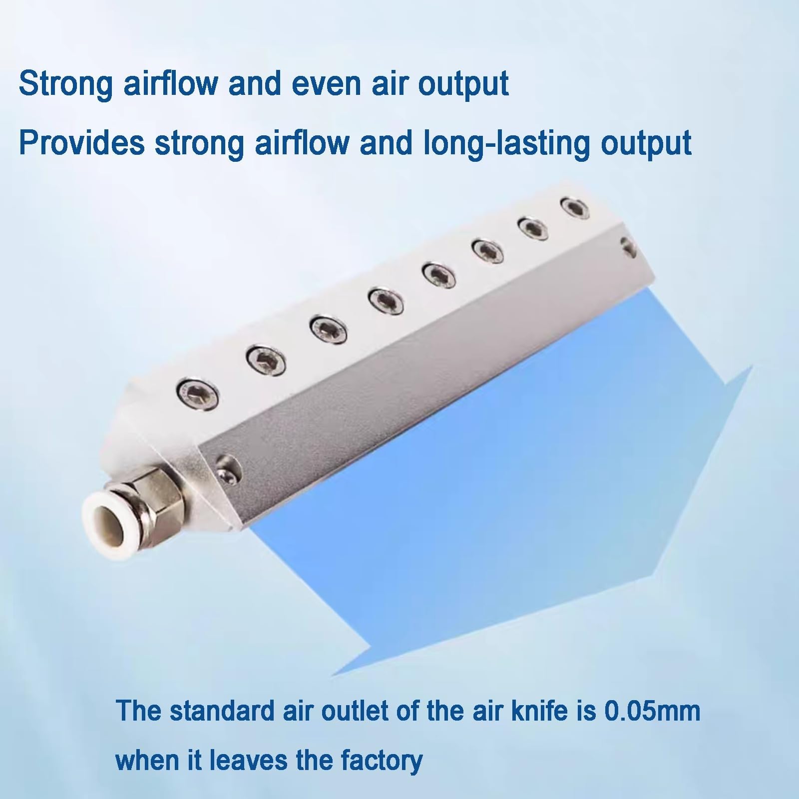 Soffiatore a lama d'aria, lama d'aria in lega di alluminio per soffiaggio polvere con interfaccia filettata da 1/4", rimozione di acqua e polvere, utilizzo con compressore d'aria(400mm)