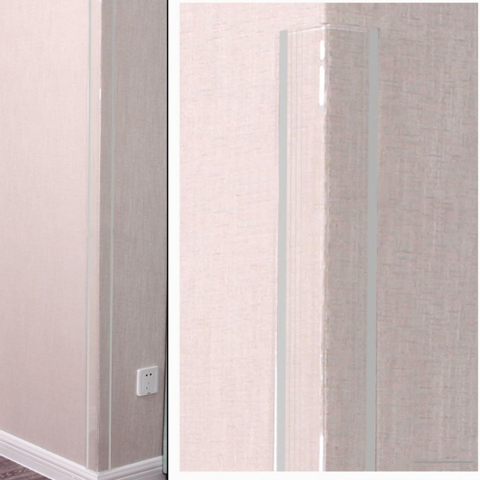 Protectores de esquinas transparentes para protección de bordes de paredes y muebles, protector de seguridad para bebés para mesas y escaleras, transparente, 3 x 80 cm