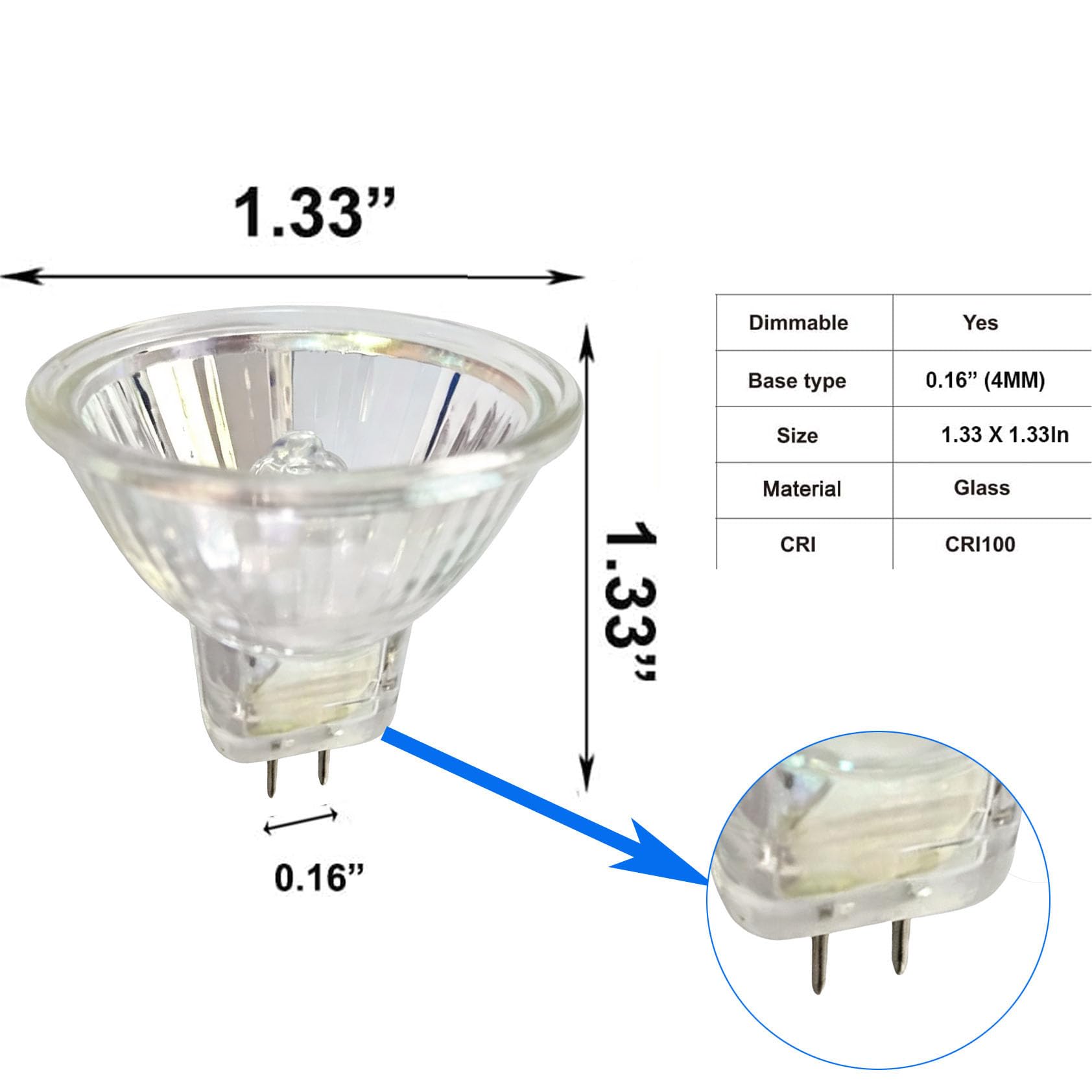 8PCS MR11 G4 Lampe Mr11 Halogen Birne 220v Bi-Pin Dimmbar Hohes Cri Warm Weiß 20w Mini Nachtlampe Warm Weiß 2700k