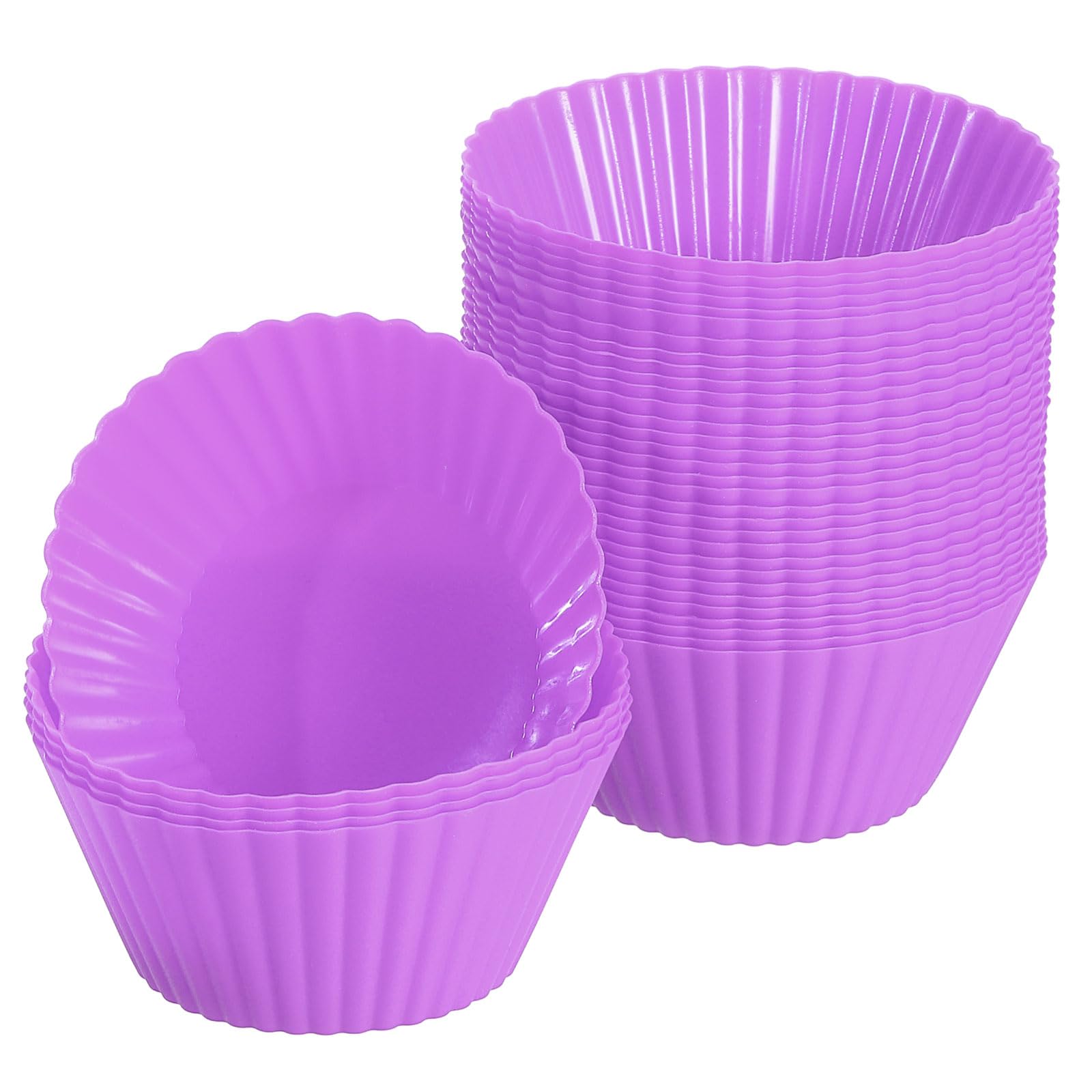 Forros antiadherentes uxcell morados: hornea cupcakes y magdalenas sin que se peguen