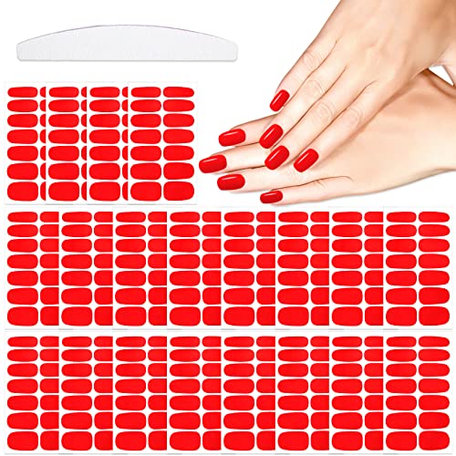 YECIRALA 20 Sheets 280 Pcs Red Nail Polish Stickers for Nails Gel Stickers Full Nail Wraps for Women Gel Nail Strips Stick On Nails Polish Strips Self Adhesive Nail Decals for Nail Art Strips