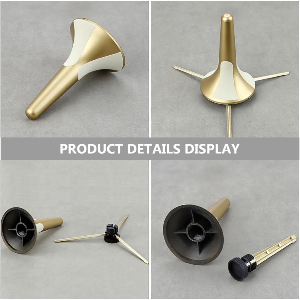Portable Metal Trumpet Stand Holder, 3 Leg Wind Instrument Accessory