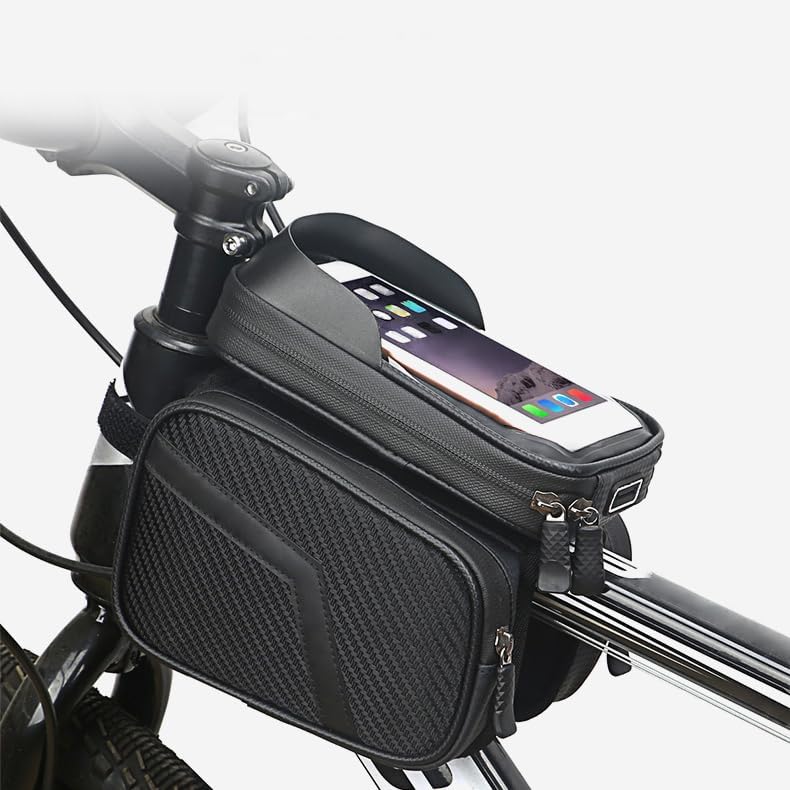 Bike Frame Bag for Schwinn Peloton/Schwinn Sierra/Schwinn Speedster, Waterproof Bike Bag Top Tube Bag with Touchable Phone Holder Bike Handlebar Bag Commuter Mountain Road Bicycle Accessories
