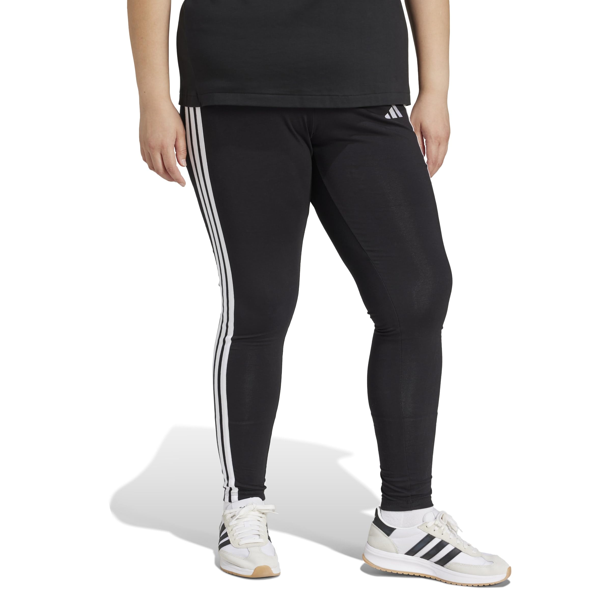 adidas Women Leggings Essentials 3-Stripes Cotton (Curvy)