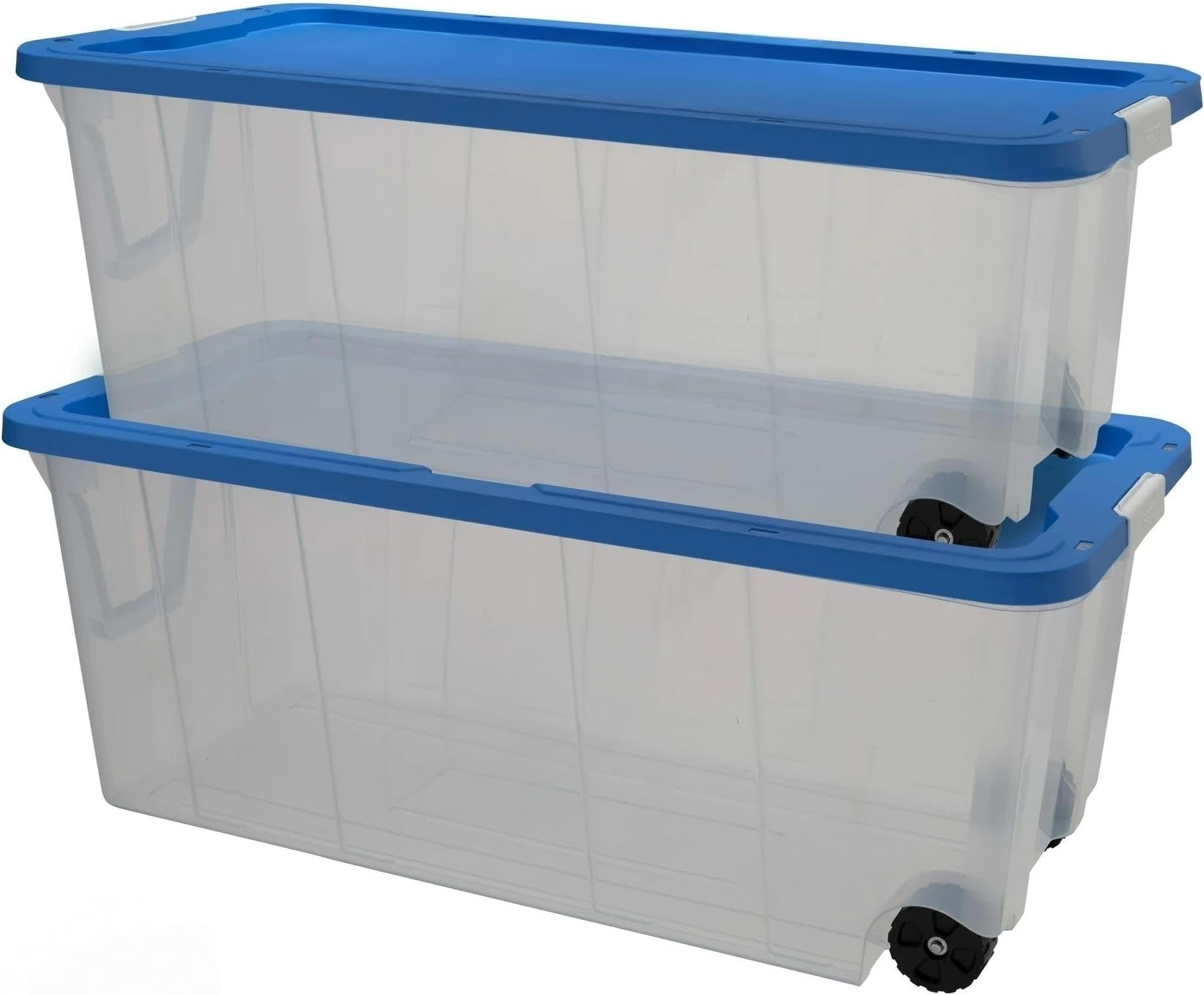 Amazon.com - 200 Quart Latching Rolling Plastic Storage Bin Container ...
