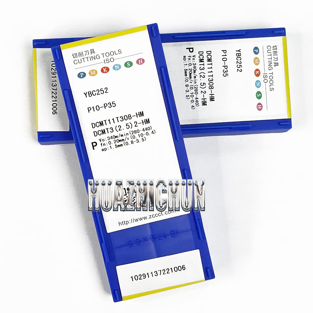 HUAZHICHUN DCMT11T308-HM YBC252 CNC Lathe Metal Turning Tool