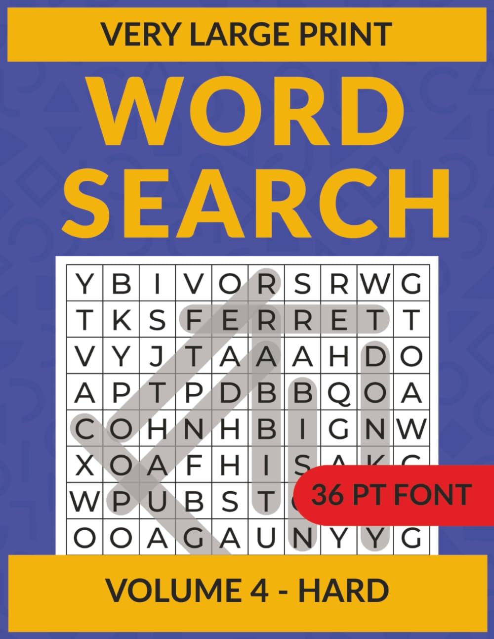 Very Large Print Word Search: Large print word search puzzles for visually impaired | Hard difficulty | 1 page per puzzle | Ideal gift for adults of all ages