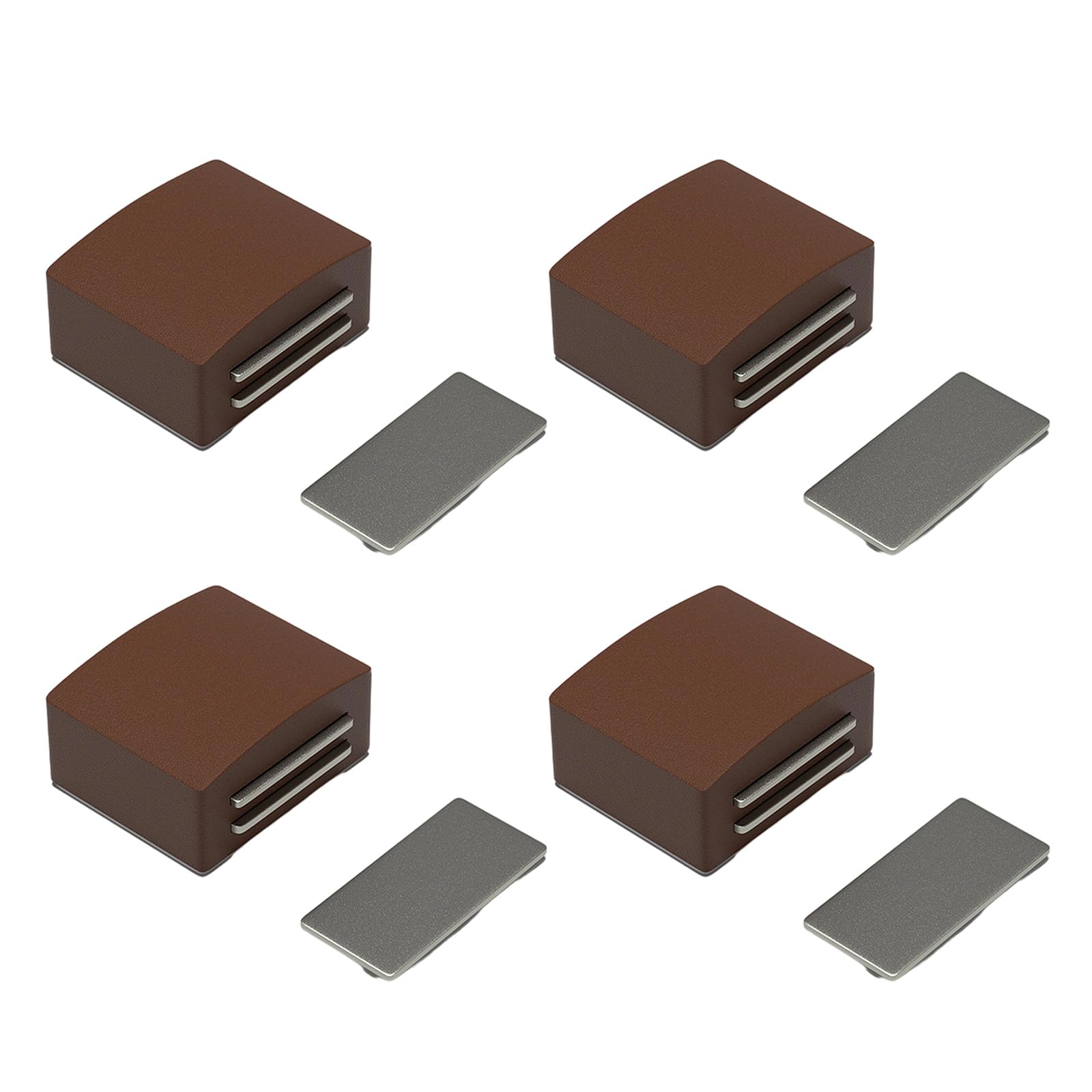Fexxkg Brown Of 4 Invisible Cabinet Magnets Installation Multipurpose Drawer For Kitchen Cabinets Wardrobe Door Magneticic Cabinet Door Holders