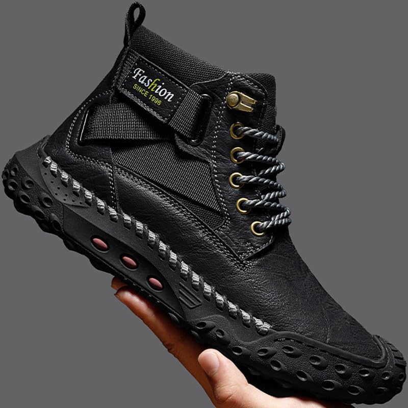 Boots For Men Chelsea Mens Casual High Top Leather Sneakers Work Shoes Men's Size