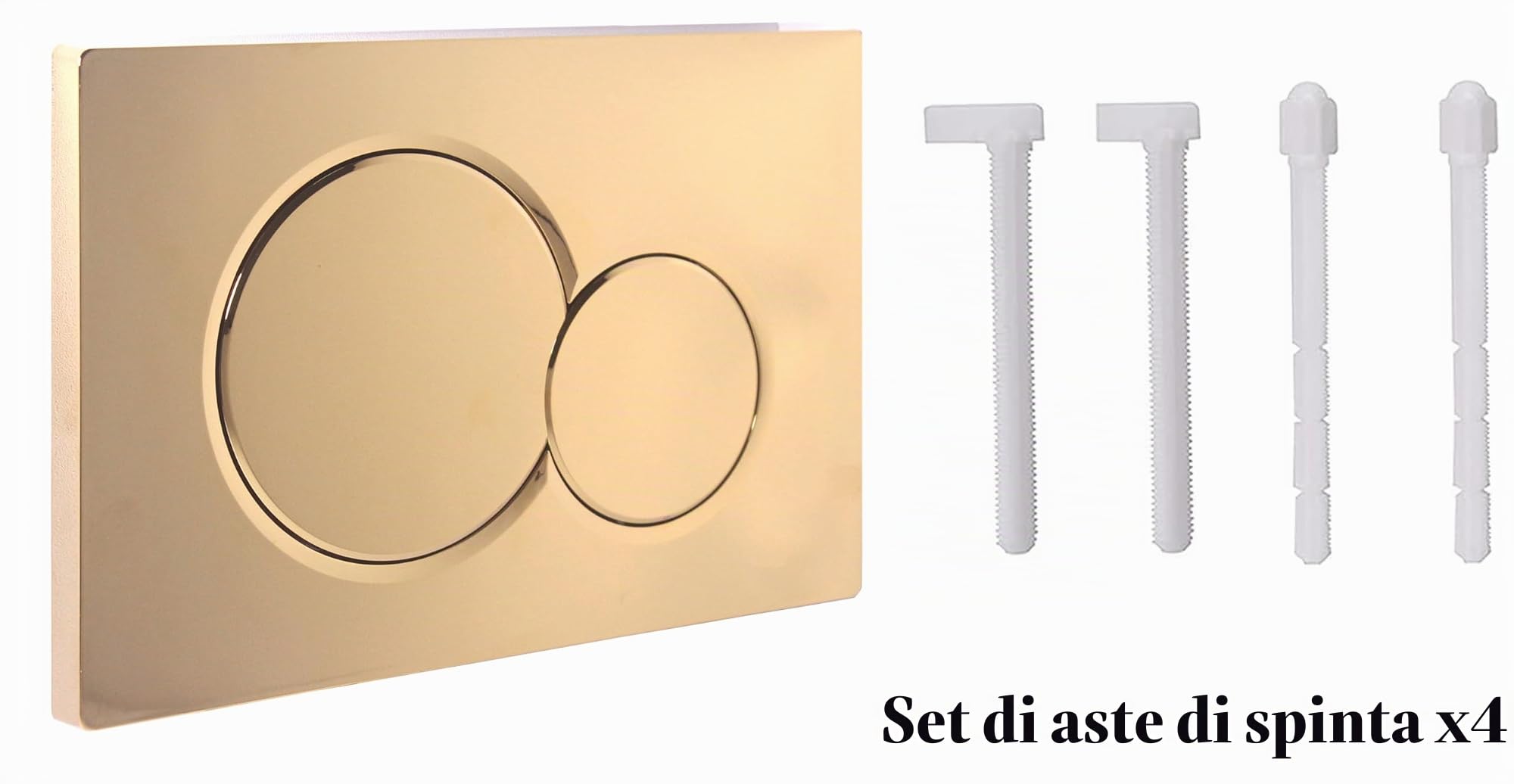 Piastra attuatore a doppio scarico compatibile con Geberit 115.770.46.6 Piastra attuatore per sciacquone WC Sigma01, oro lucido