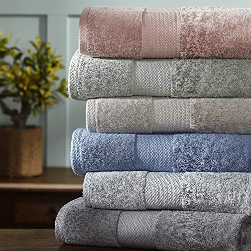 Modern Threads 600 Gsm 6-Piece Towel Set With Filgree Jacquard Border Blue #TOP2