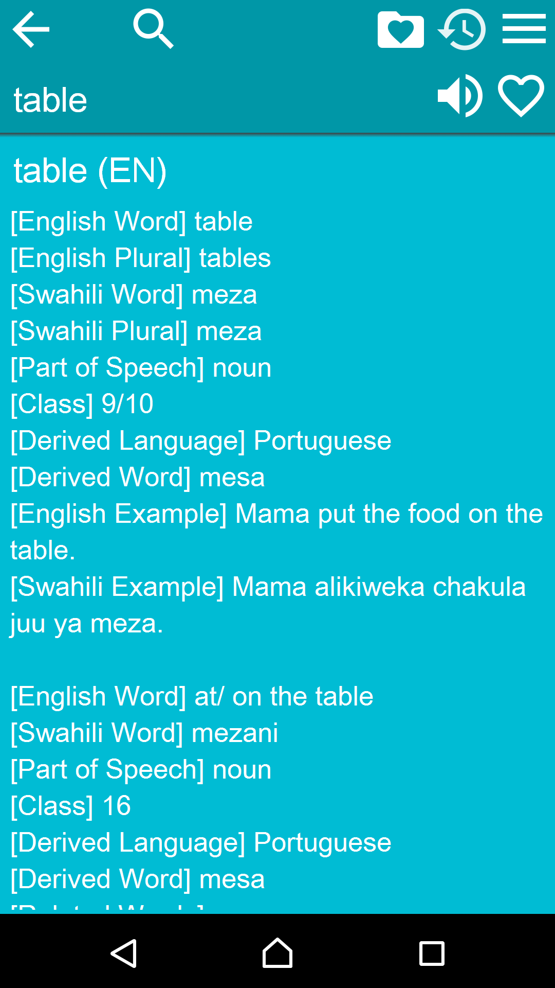 English Swahili Dictionary Free App on Amazon Appstore