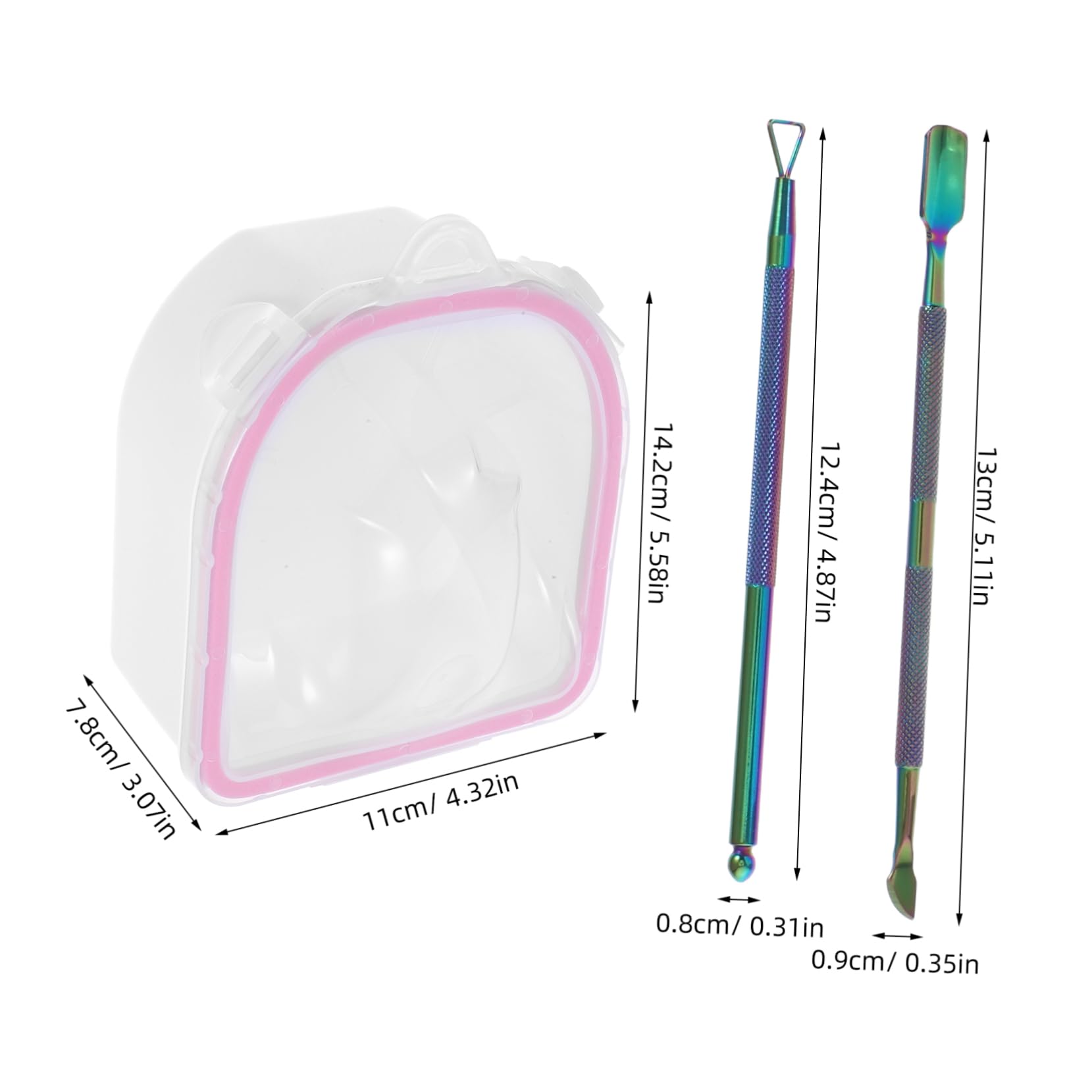 Healeved 5sätze Manikürebowl Mit Teilen Dual-layer Manikürebowl Für Handpflege Und Nagelpflege Für Salon Und Heimgebrauch Inkl Maniküre-werkzeuge