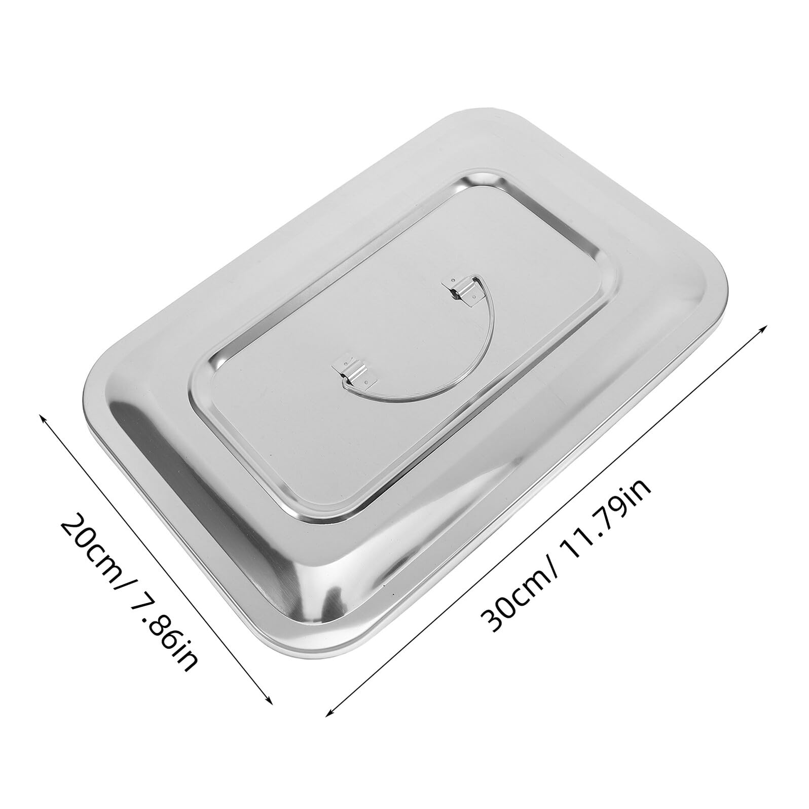 Yardenfun Edelstahl Rechteckige Aufbewahrungsbox mit Deckel Hitzebeständige Medizinische Desinfektionsbox Langlebige Instrumentenbox für Steriles Lagern ohne Robuste Edelstahlbox
