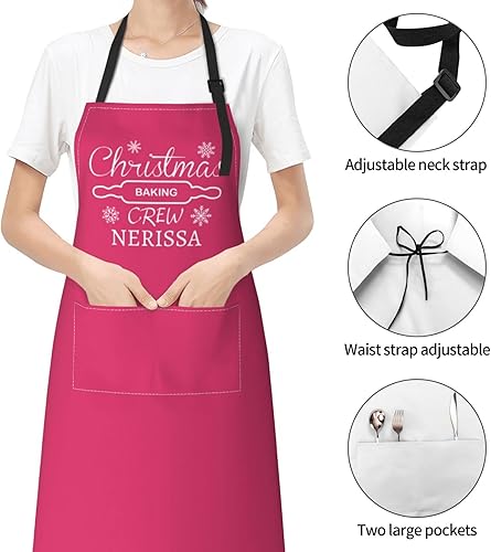 Miniatura 58 de Delantal unisex con babero ajustable personalizado para hombres y mujeres, delantales de cocina personalizados para fotos, 33 x 28 pulgadas Delantal