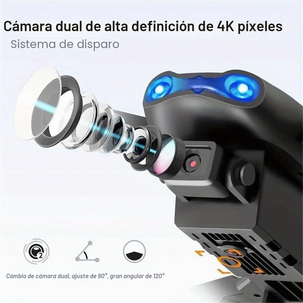 Dron e99pro con cámara Dual HD 1080p y retención de altitud, Ideal para Principiantes, batería de Larga duración, Carga USB, Exteriores.