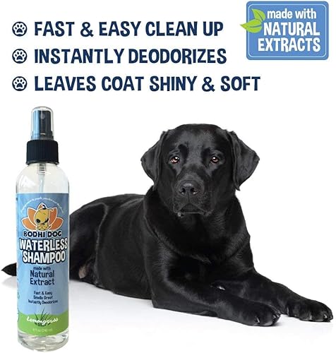 Vista 35 de Bodhi Dog Champú sin agua, champú seco natural para perros y gatos, neutraliza el olor de las mascotas, no requiere enjuague, hecho de extractos