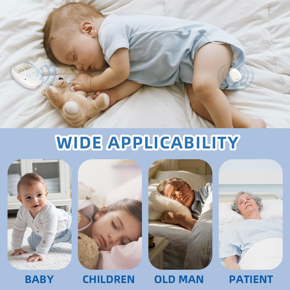 Inalámbrica Pipi Stop Niños Alarma, Inalámbrica Alarma Enuresis para Niños y Personas Mayores, Inalámbrica Enuresis Alarma, Inalámbrica Pipistop Alarma para Detectar Incontinencia Urinaria