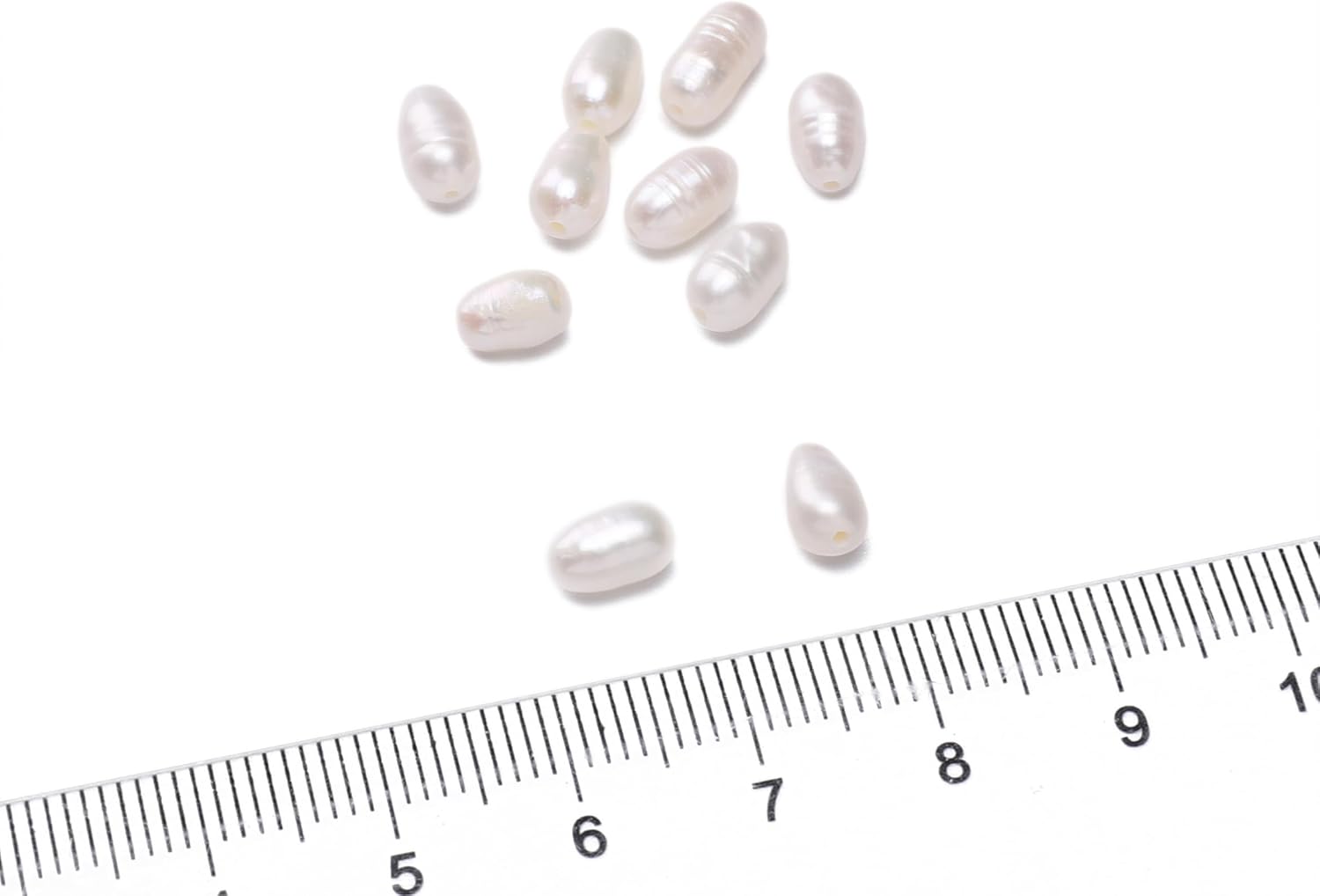 Natural Pearl Beads Rice 4-5mm White Freshwater Cultured Loose Gemstone Beads for DIY Jewelry Making 13.8''/Strand HQ - Image 4