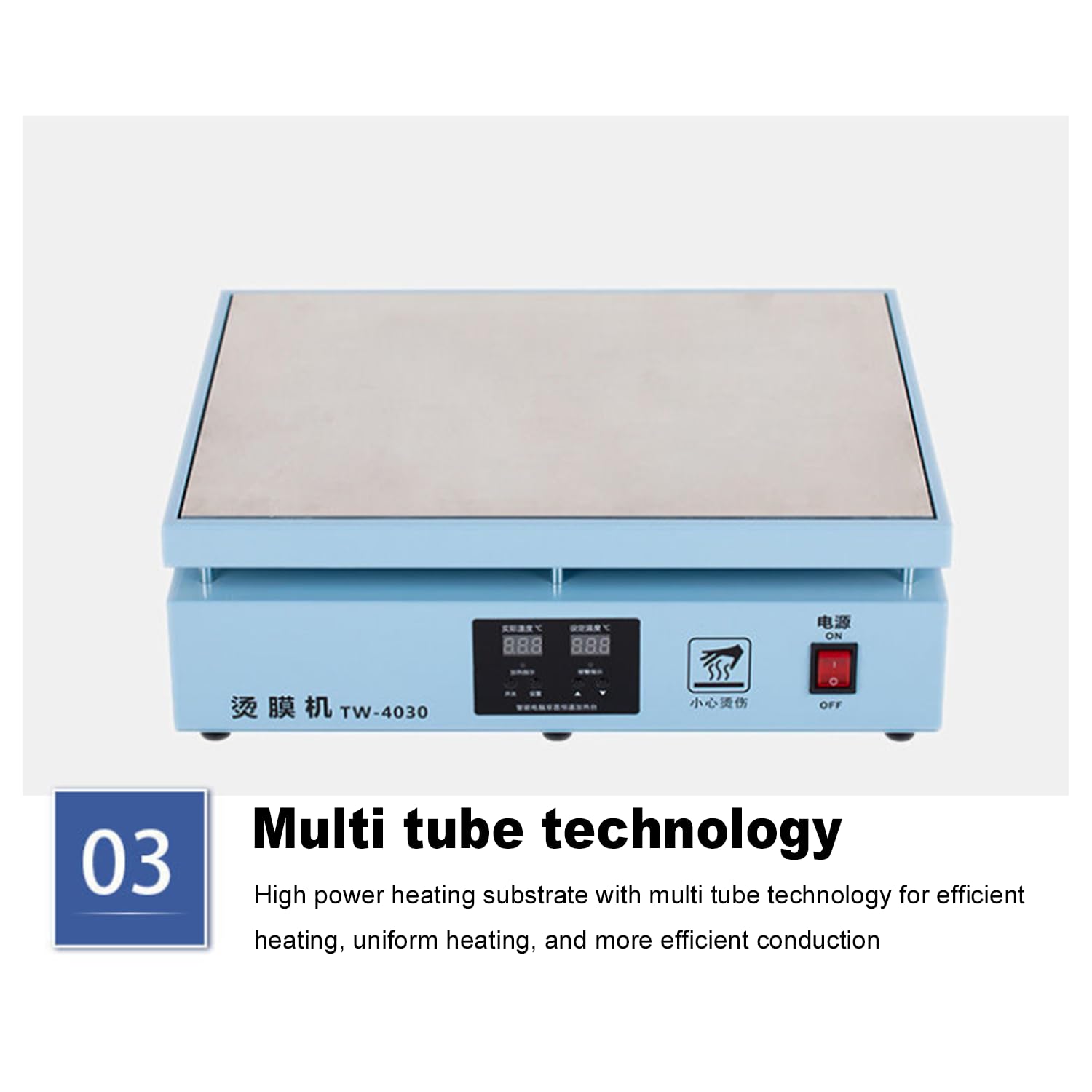 Máquina de envoltura de celofán, sellador térmico para envasar perfumes, cosméticos, cajas de póquer, ideal para transferencia de calor uniforme, eficiente y fiable (dorado)