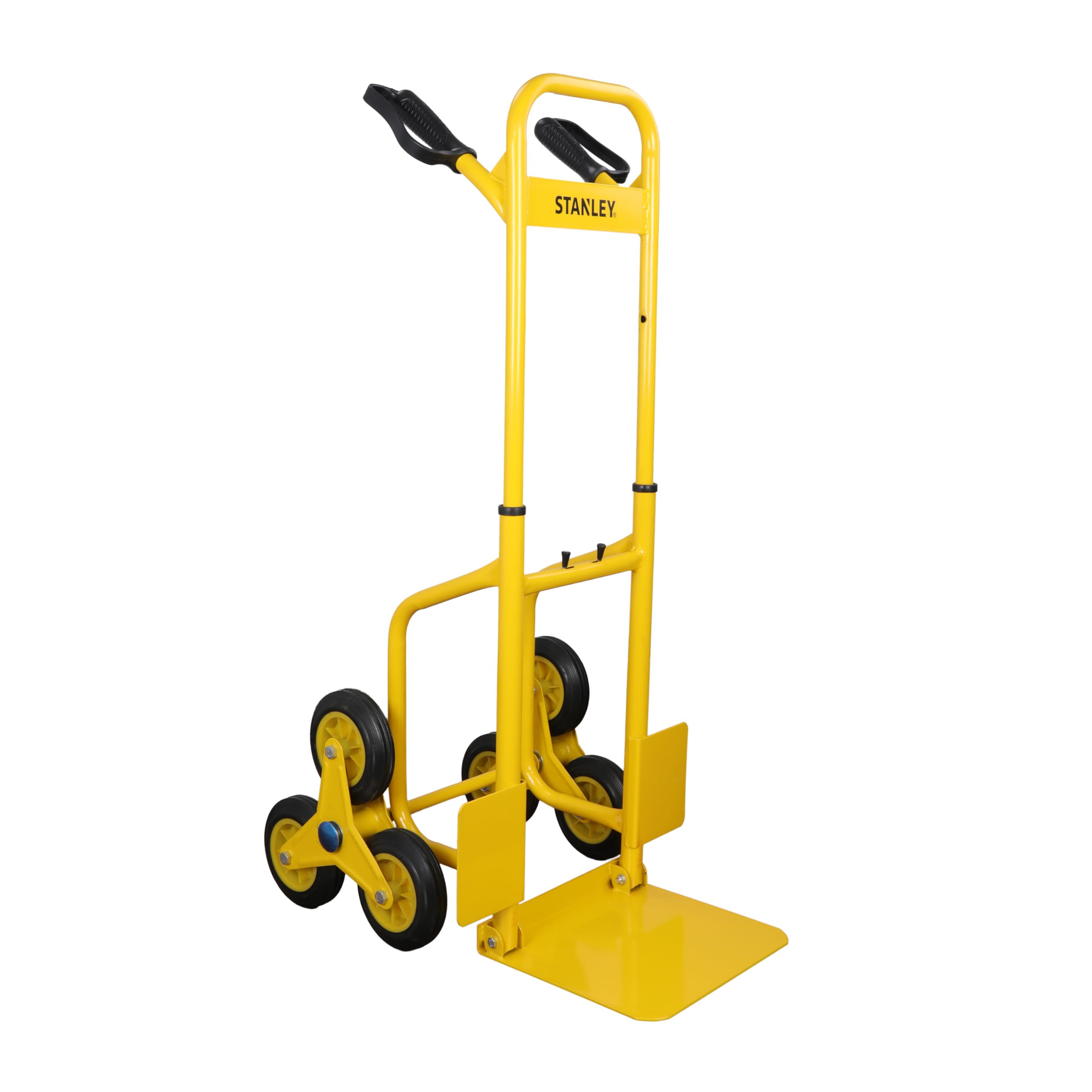 Stanley FT521 Diable Pliant - Chariot de Transport avec 6 Roues de Diable - Max. Capacité de Charge 120KG - Métal - 68 x 49 x 113 CM - Pliable