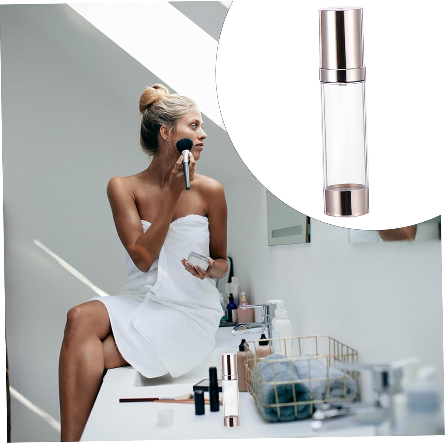 6 Pieces Refillable Airless 50ml Cosmetic Container image 2