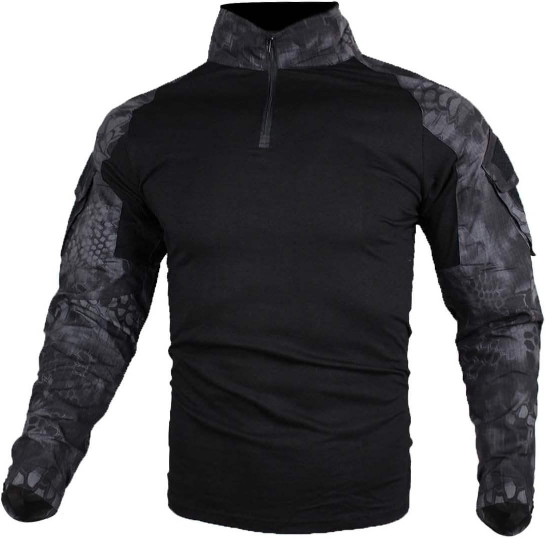 – Tactical Combat Shirt, Ripstop Breathable Multicam T Shirt for Hunting Military Airsoft