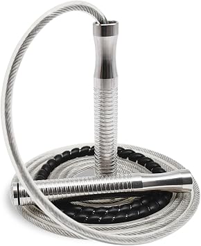 Weighted Jump Rope, Heavy Jumping Rope for Women, Men Fitness and Endurance Training, Adjustable Bold Rope, Stainless Steel Non-Slip Handles, 1.6LB