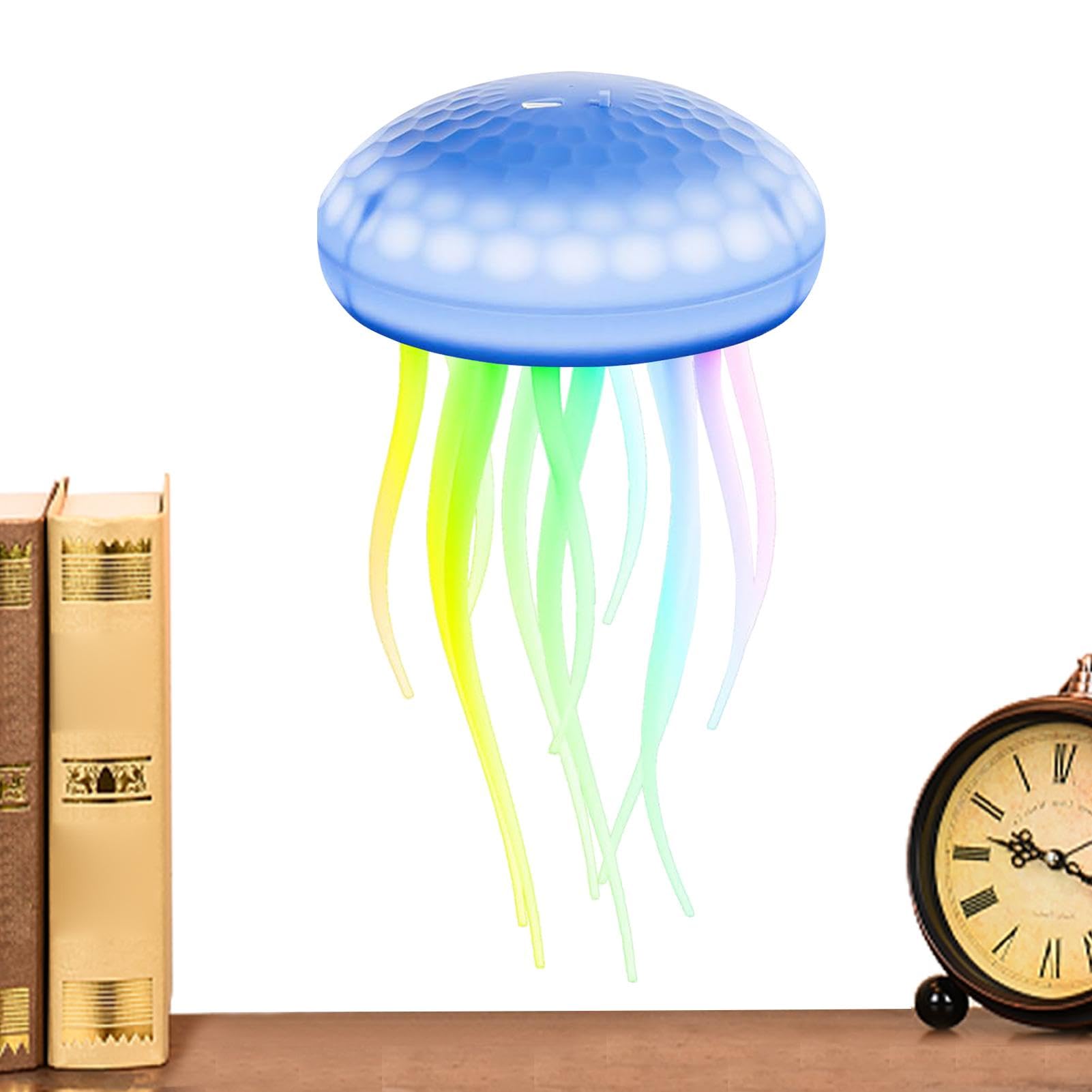 Luce notturna a LED con, lampada con Lampada ad attivazione vocale per | Lampada da comodino portatile, luce notturna RGB ricaricabile, lampada a forma di medusa carina da 1000 mAh per bambini adul