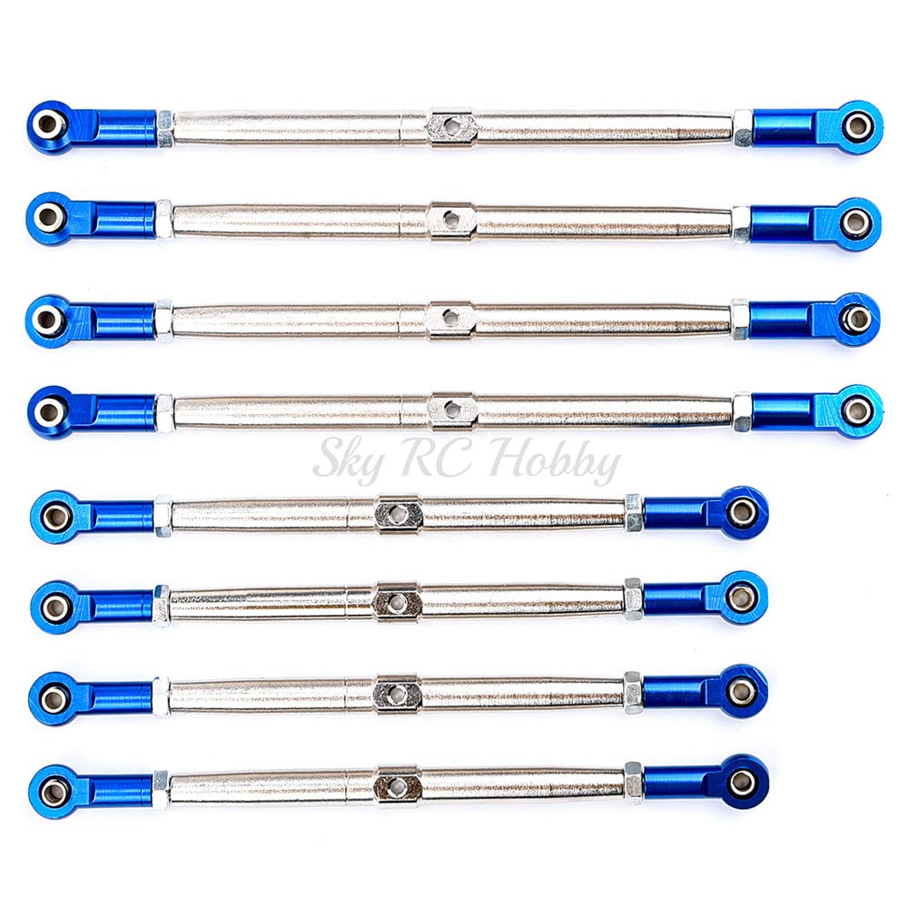 Midzooparts Metal Upgrade Pushrods with Rod Ends Links Turnbuckle for Traxxas 1/10 1:10 EREVO 2.0 E-Revo Revo Summit 5319X 5338R