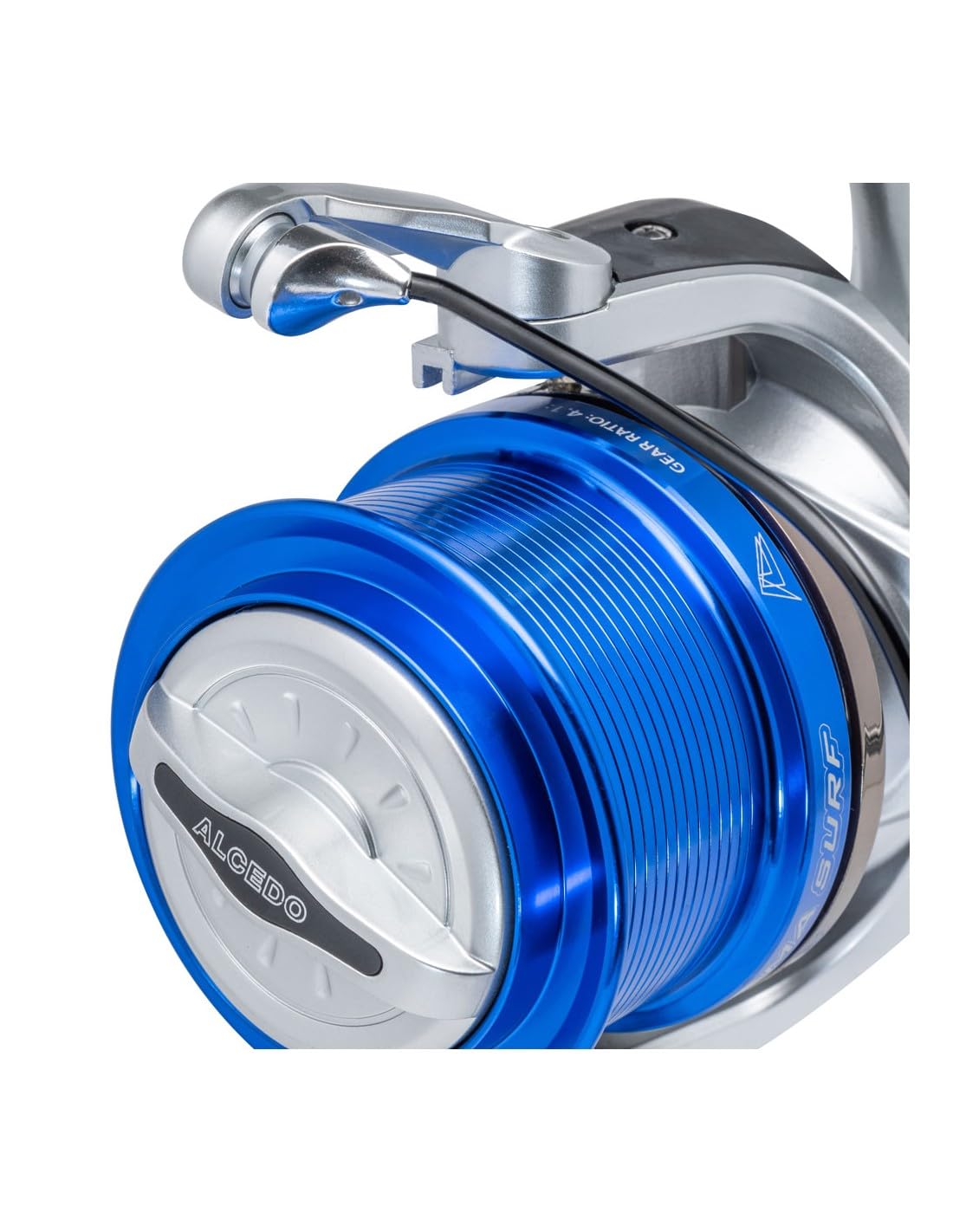 ALCEDO Carisma Surf Mulinello da Surfcasting a Frizione Anteriore con 2 Bobine, Corpo in Grafite Ultralight, Bobina in Alluminio Forgiato, 5+1 Cuscinetti, Drag 10 kg, Rapporto 4.6 per Pesca in Mare