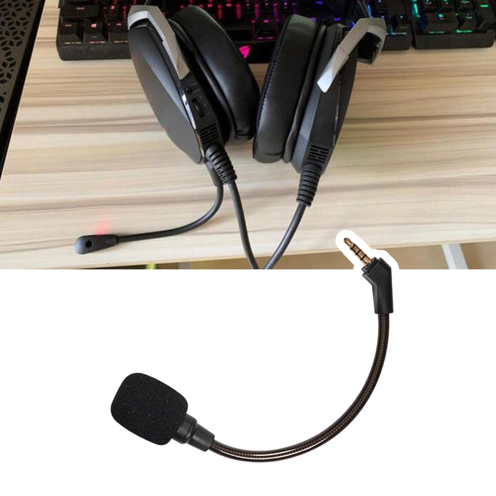 Micro Flexible Anti-Bruit Pour Casque Theta 7.1 - 16 Cm, Détachable, Pour Gaming Et Streaming - 4
