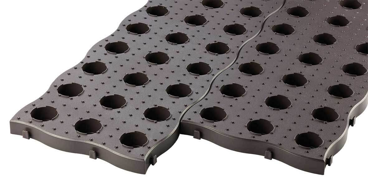 Yerd Garantia Maxi Beetplatten (Gartenplatten) 5er Set, 700 x 240 x 25 mm - einfach und schnell, trittsicher und flexibel - 240400