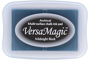 Tsukineko VersaMagic Chalk-Finish Ink Pad, Midnight Black