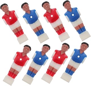 HONITANO 8 Piezas Figuras de Fútbol de Mesa de Jugadores de Futbolín Reemplazo Muñecos Ergonómicos Rojo y Azul Accesorios Prácticos para Mesa de Fútbol