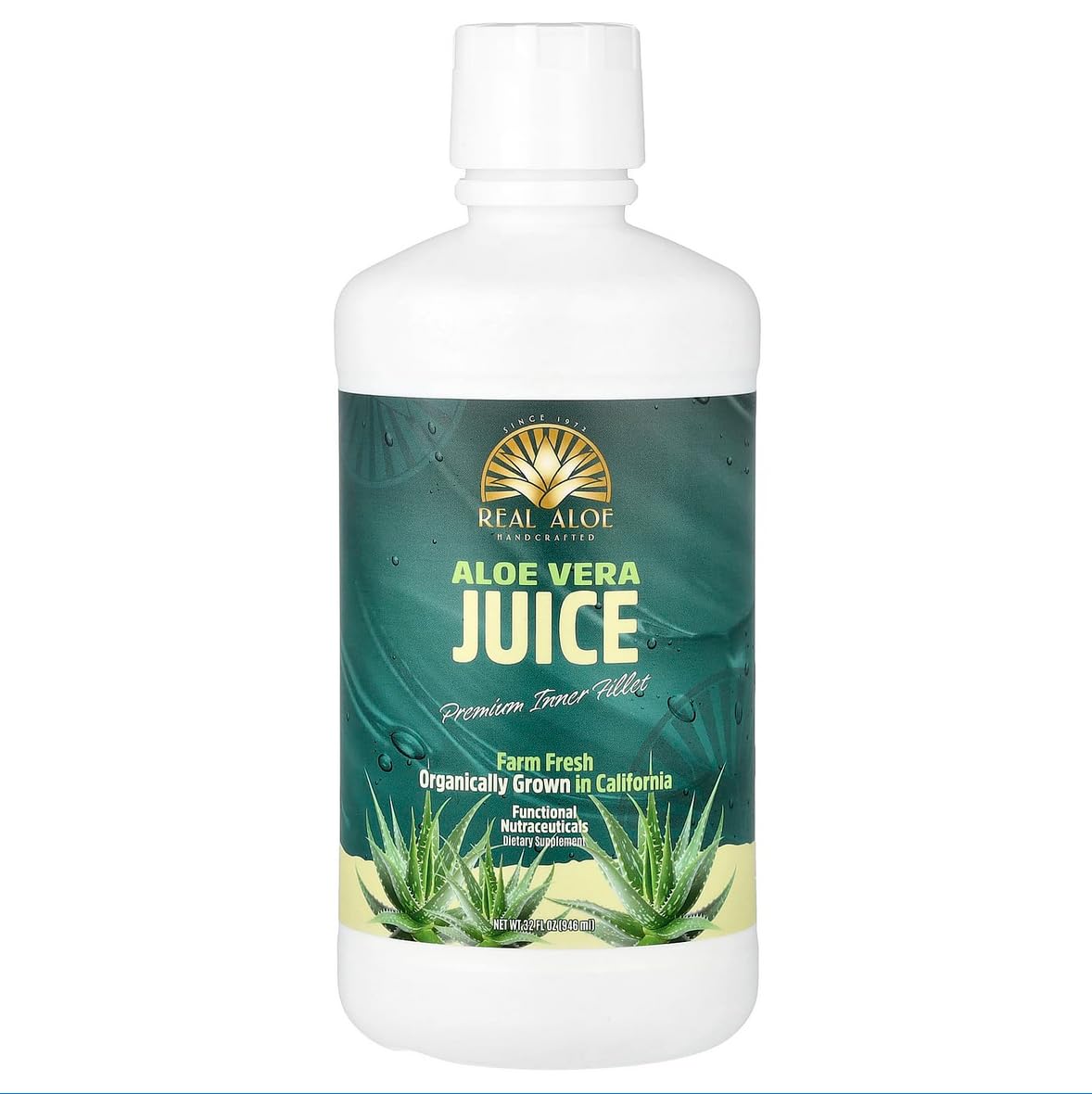 Amazon.com: Real Aloe Aloe Vera Juice (32 fl oz) | Handcrafted