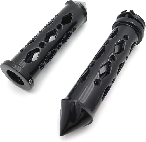 Miniatura 7 de SMT-Black Spike Grip 7/8 "Barras CNC compatibles con Yamaha Kawasaki Manillares Sport Bikes [B00RW3FDU0]