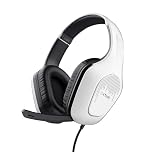 GXTrust 418W Rayne Cuffie Gaming Leggere per PC Xbox PS4 PS5 Switch Mobile, Driver da 50 mm, Jack Audio 3.5 mm, Cavo 2m, Cuffie con Microfono Over-Ear, Bianco