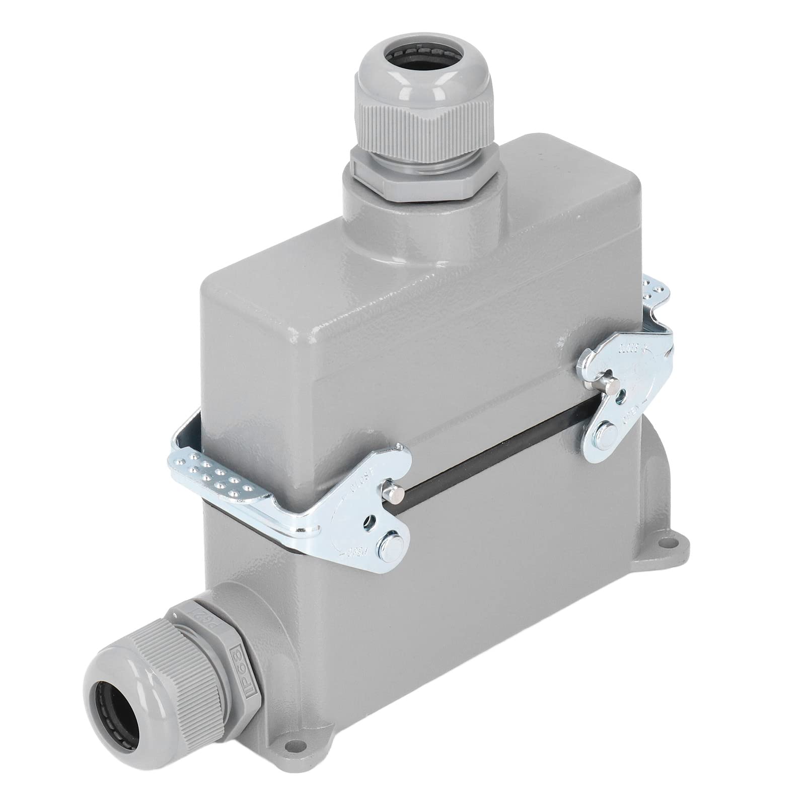 Conector rectangular HDC-HE-024 de tornillo 16A con carcasa de aluminio fundido 7