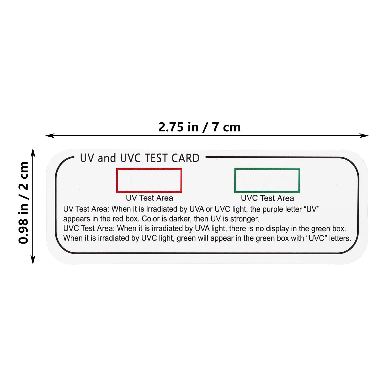 POPETPOP Schede di Uvc-uva Riutilizzabili 6 Pezzi, Misuratore UV per Rettili, Strumenti di Test UV e Uvc Compatti per Terrari e Verifica Intensità Raggi Ultravioletti