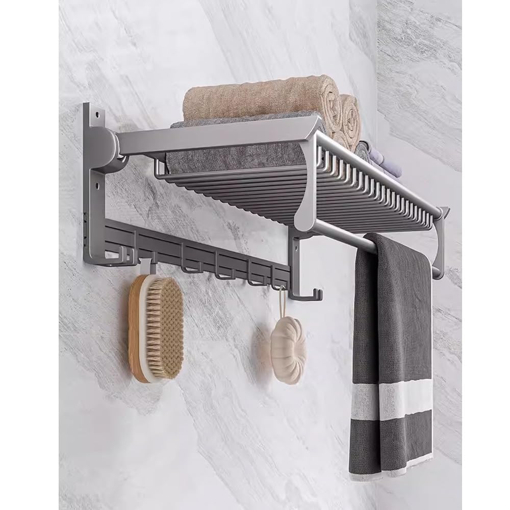 Porte-serviettes avec barre murale pour lavabo et salle de bain