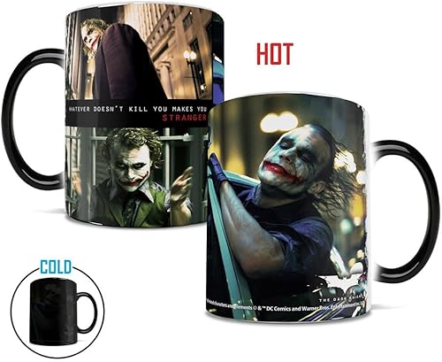 Miniatura 3 de Morphing Mugs DC Comics – Batman: The Dark Knight – Joker – Stranger – Una taza de cerámica sensible al calor que cambia de color de 11 onzas –