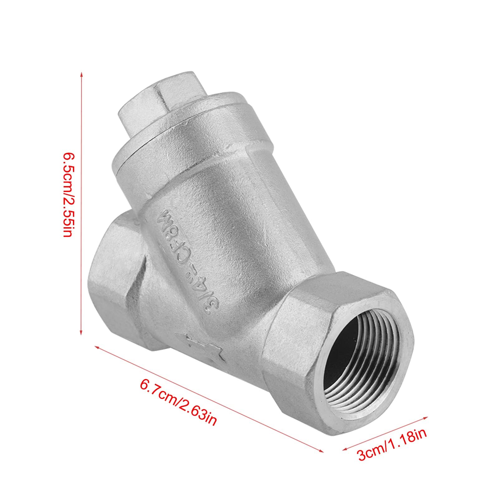 Y-Sieb 3/4"DN20 PT-Gewindesieb Edelstahl Y-förmige Siebpumpensiebfilter-Rohrverschraubungen für Wasser Öl und Gas