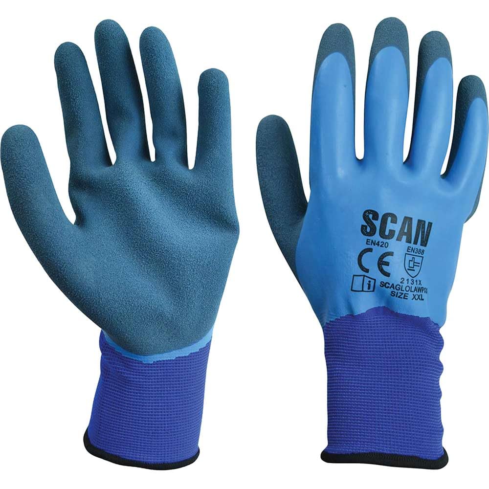 Scan - Waterproof Latex Gloves - XXL (Size 11)